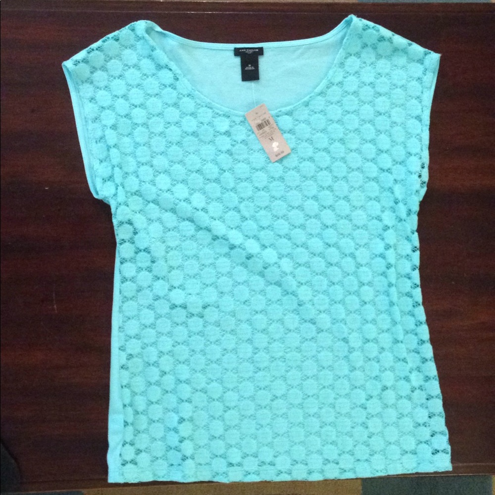 Ann Taylor Loft Lace Front Top